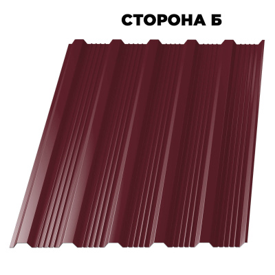 Профнастил НС-21 RAL3005/3005 Красное Вино 0,45мм двусторонний