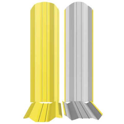 Штакетник металлический ЭКО М-образный 95мм RAL1018 Желтый фото профиля