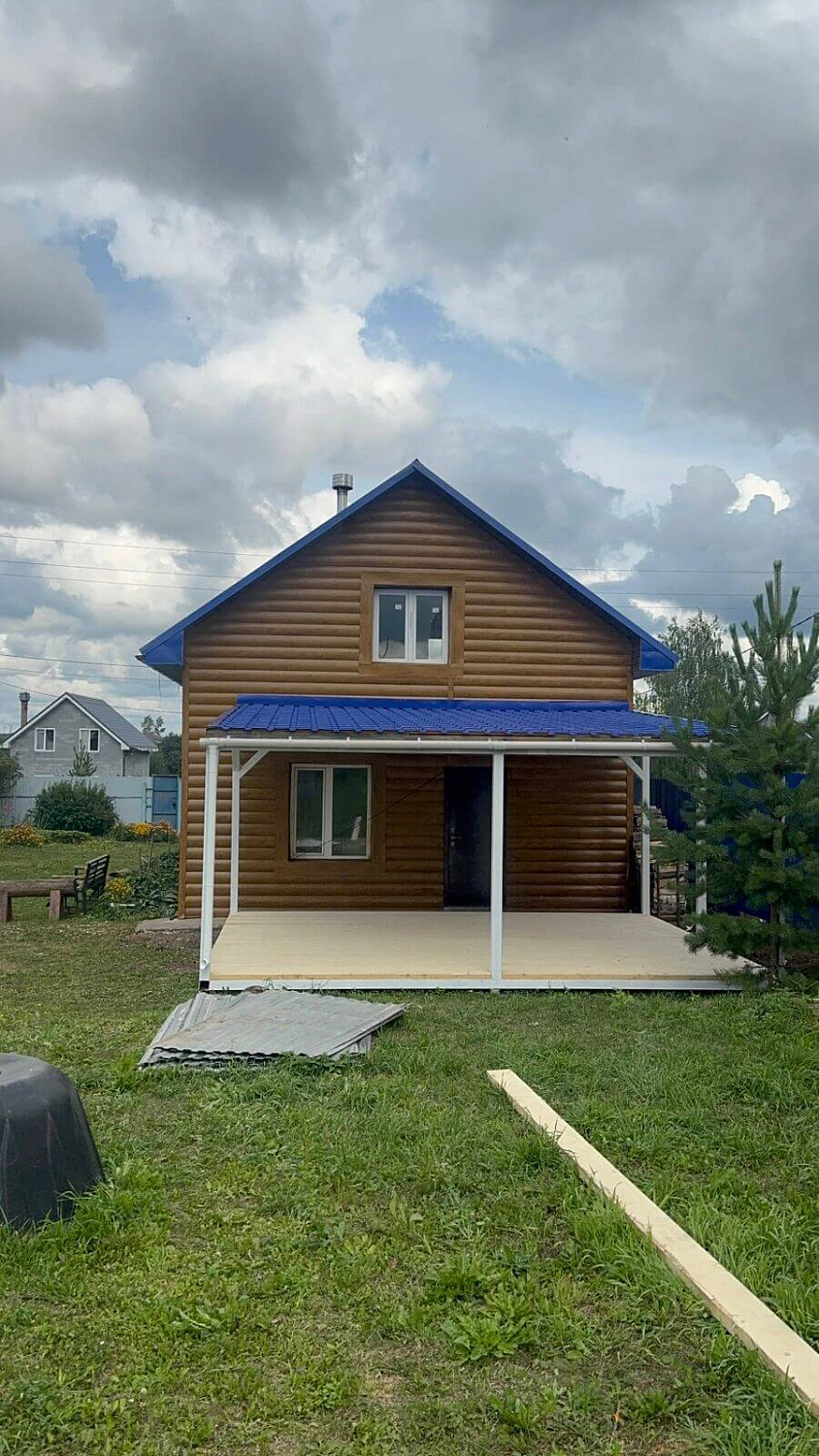 Металлосайдинг Блок-Хаус Кедр Темный SteelArt